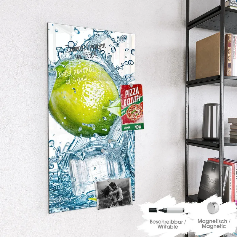 Magnettafel - Limetten mit Eis