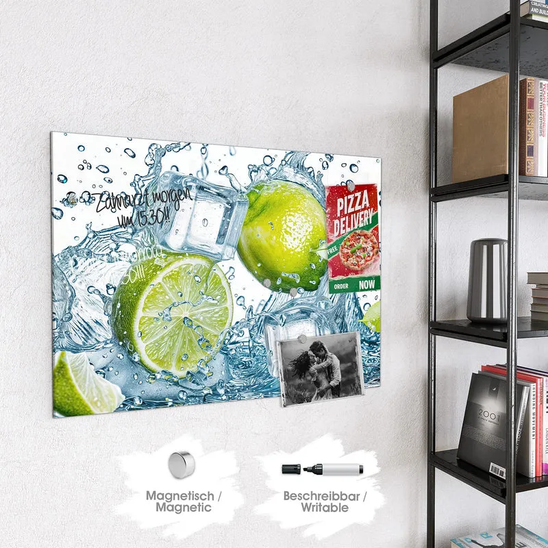 Magnettafel - Limetten mit Eis