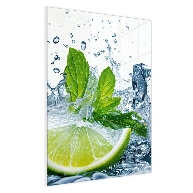 Magnettafel - Limette mit Minze