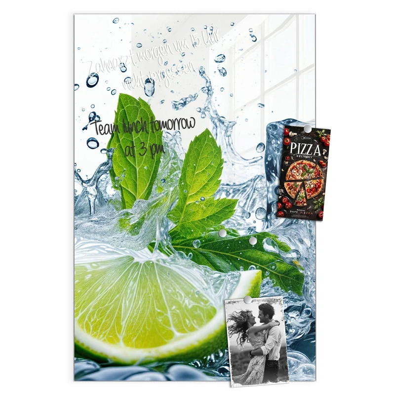 Magnettafel - Limette mit Minze