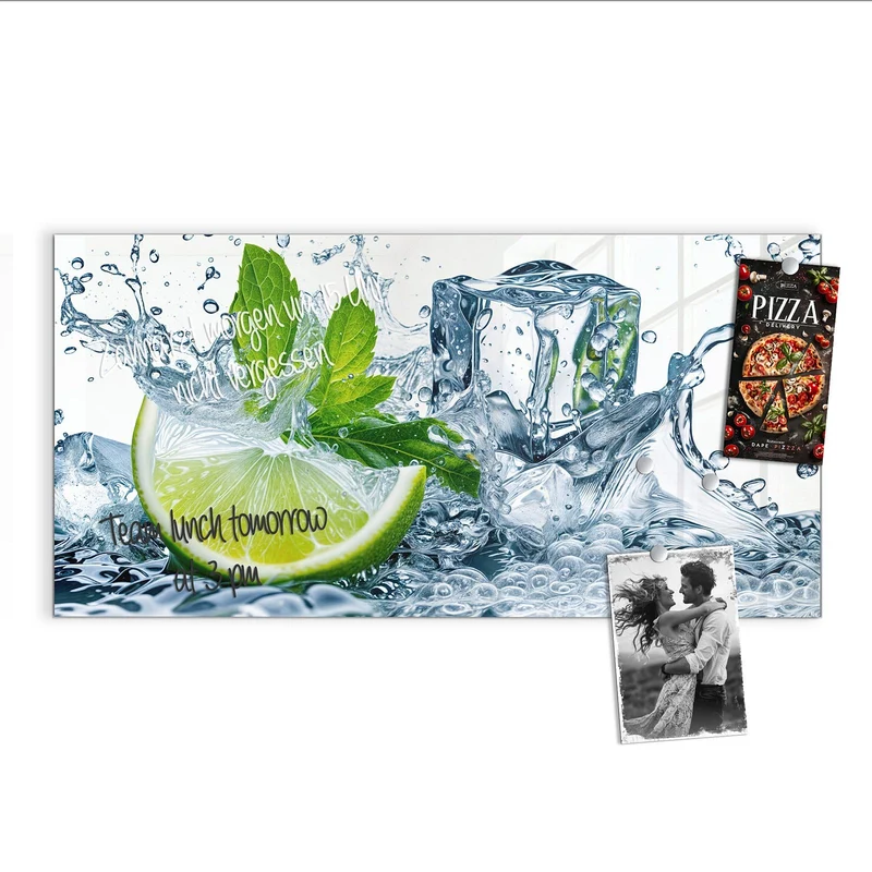 Magnettafel - Limette mit Minze
