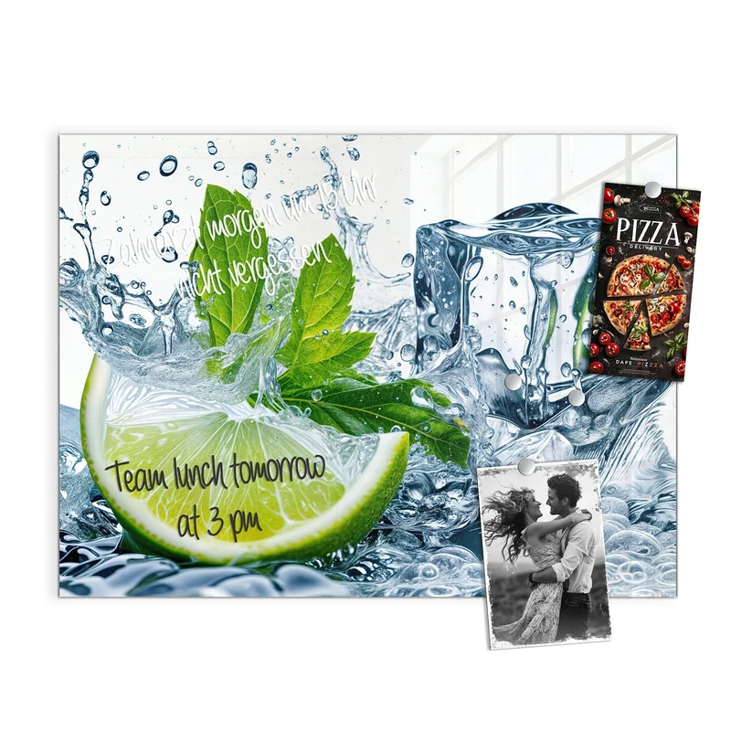 Magnettafel - Limette mit Minze