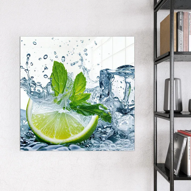 Magnettafel - Limette mit Minze