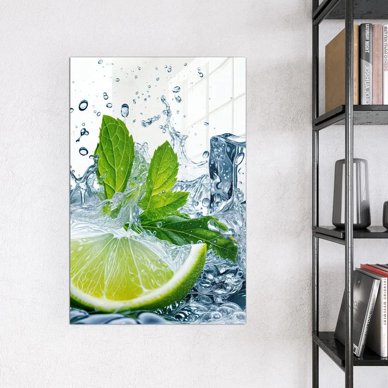 Magnettafel - Limette mit Minze