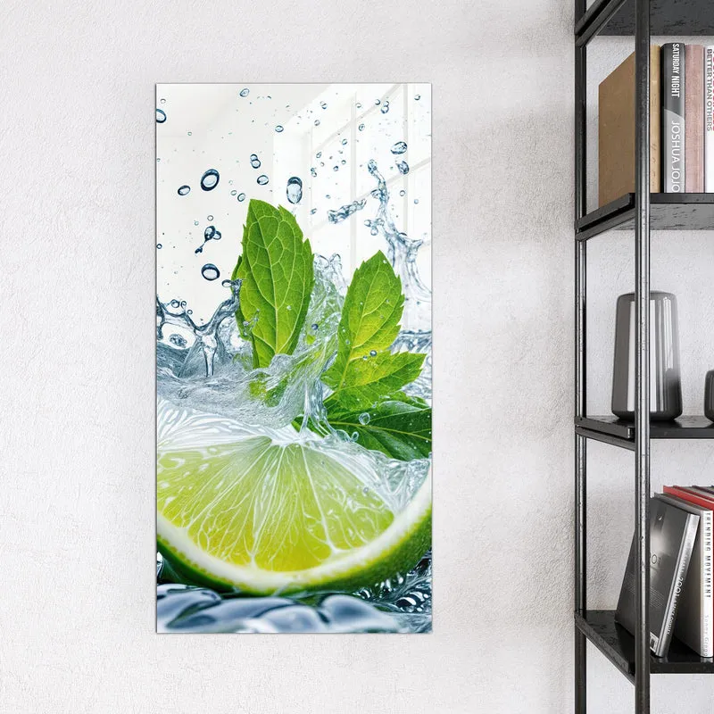 Magnettafel - Limette mit Minze