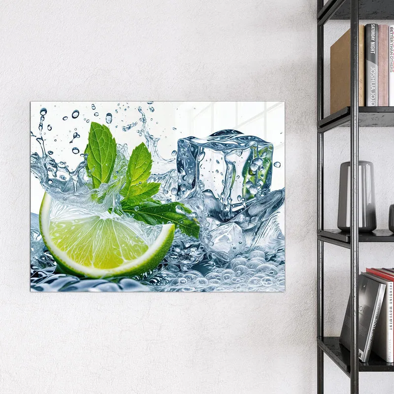Magnettafel - Limette mit Minze