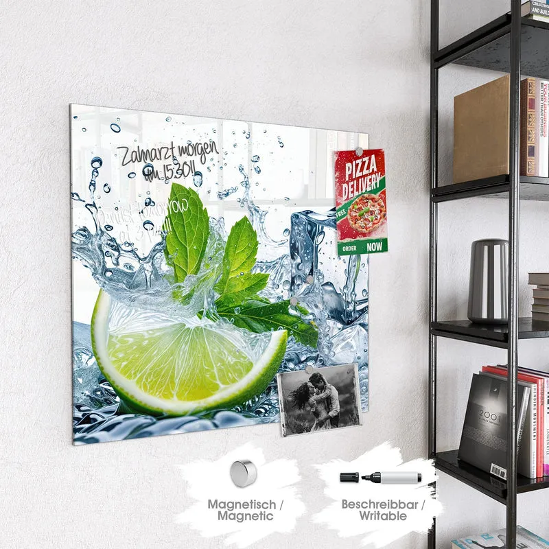 Magnettafel - Limette mit Minze