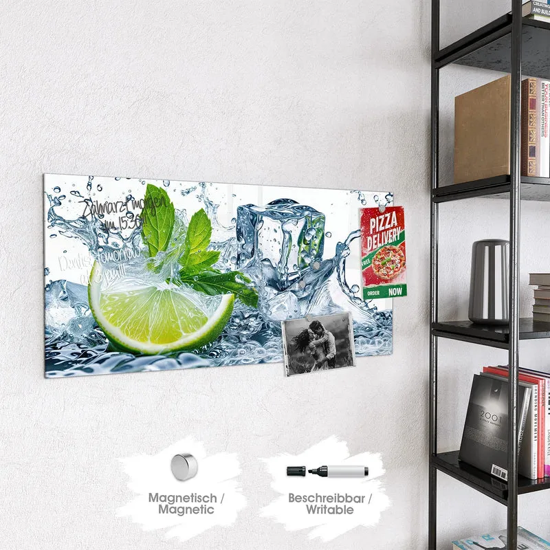 Magnettafel - Limette mit Minze