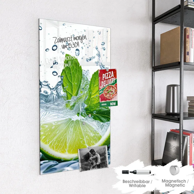 Magnettafel - Limette mit Minze