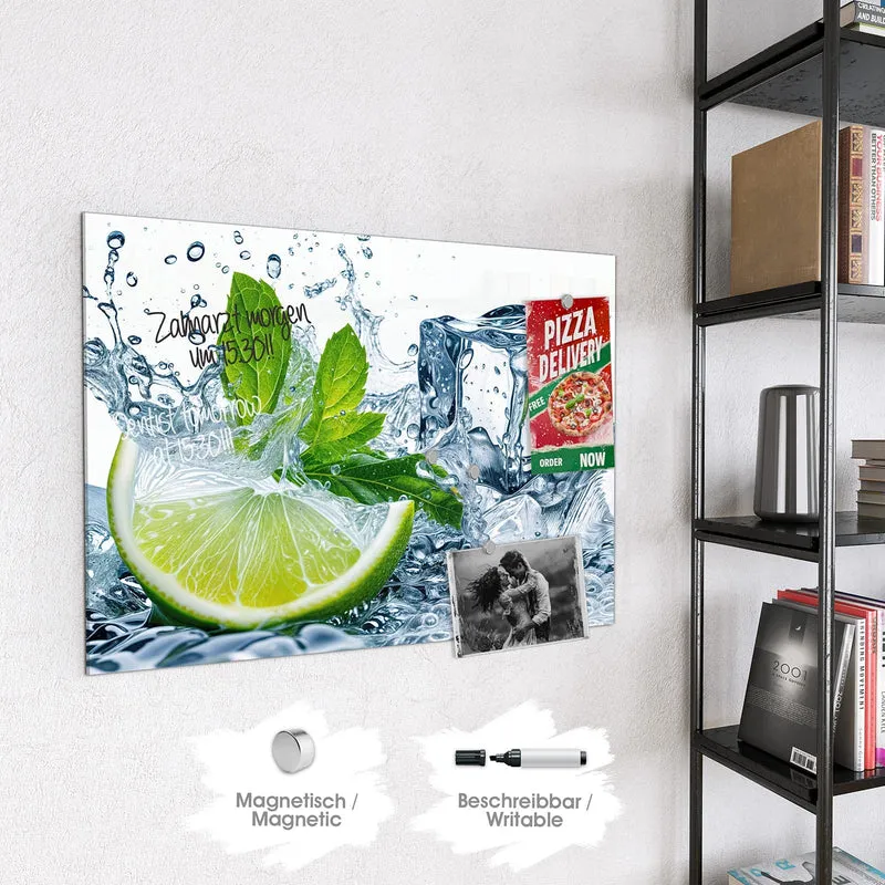 Magnettafel - Limette mit Minze