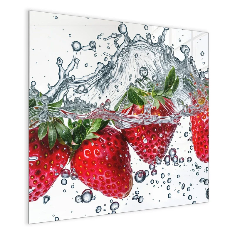Magnettafel - Spritzige Erdbeeren