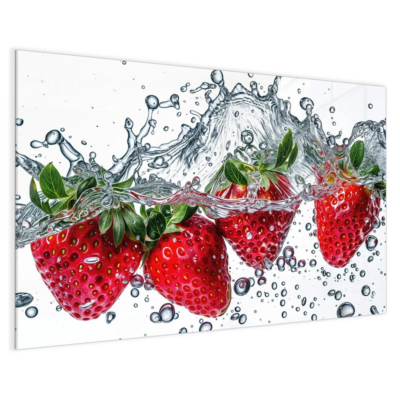 Magnettafel - Spritzige Erdbeeren