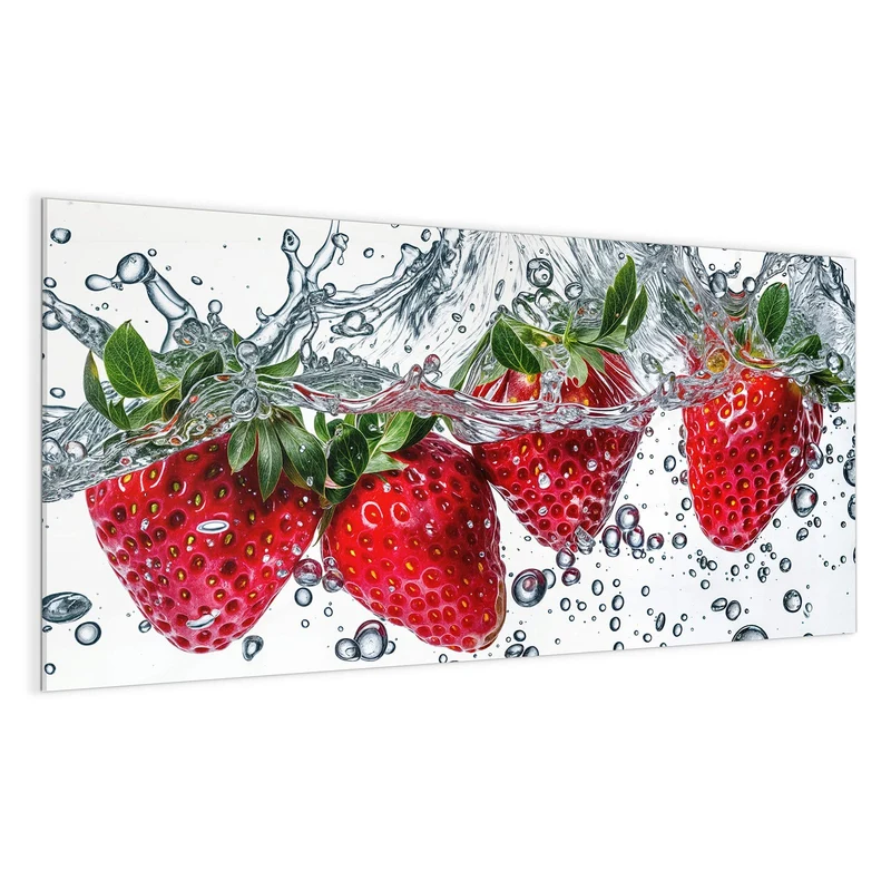 Magnettafel - Spritzige Erdbeeren