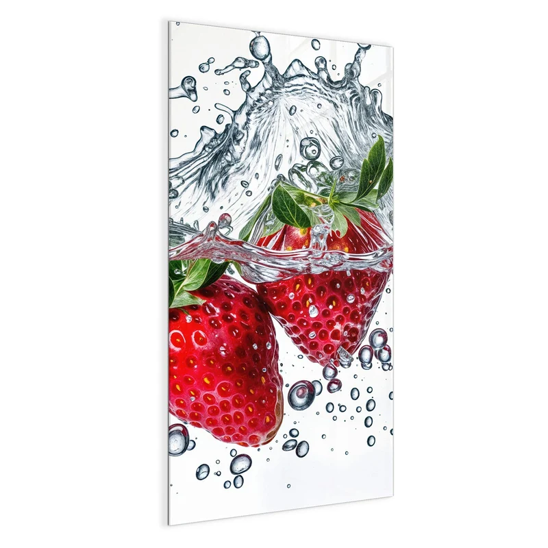 Magnettafel - Spritzige Erdbeeren