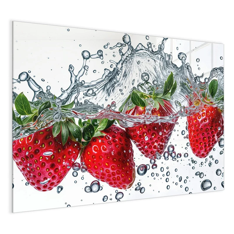 Magnettafel - Spritzige Erdbeeren