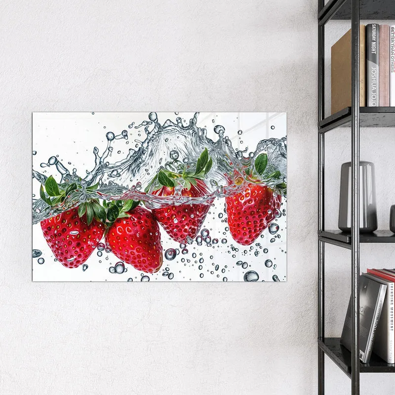 Magnettafel - Spritzige Erdbeeren