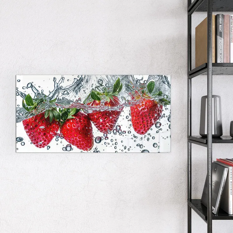 Magnettafel - Spritzige Erdbeeren