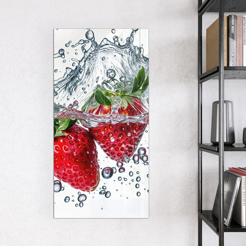Magnettafel - Spritzige Erdbeeren