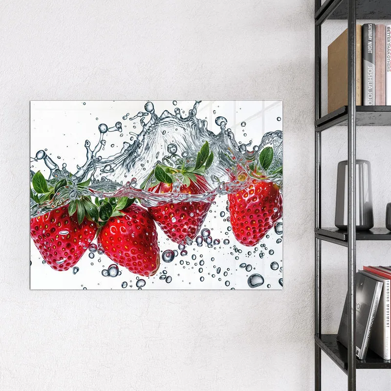 Magnettafel - Spritzige Erdbeeren