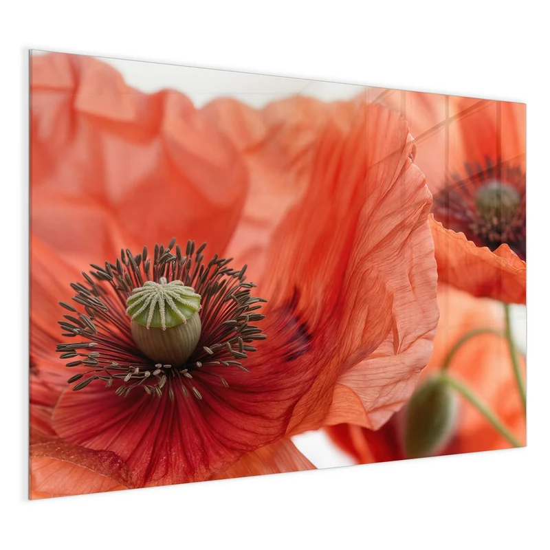 Magnettafel - Mohnblüten