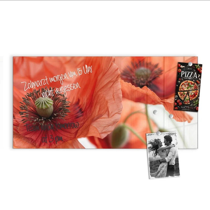 Magnettafel - Mohnblüten