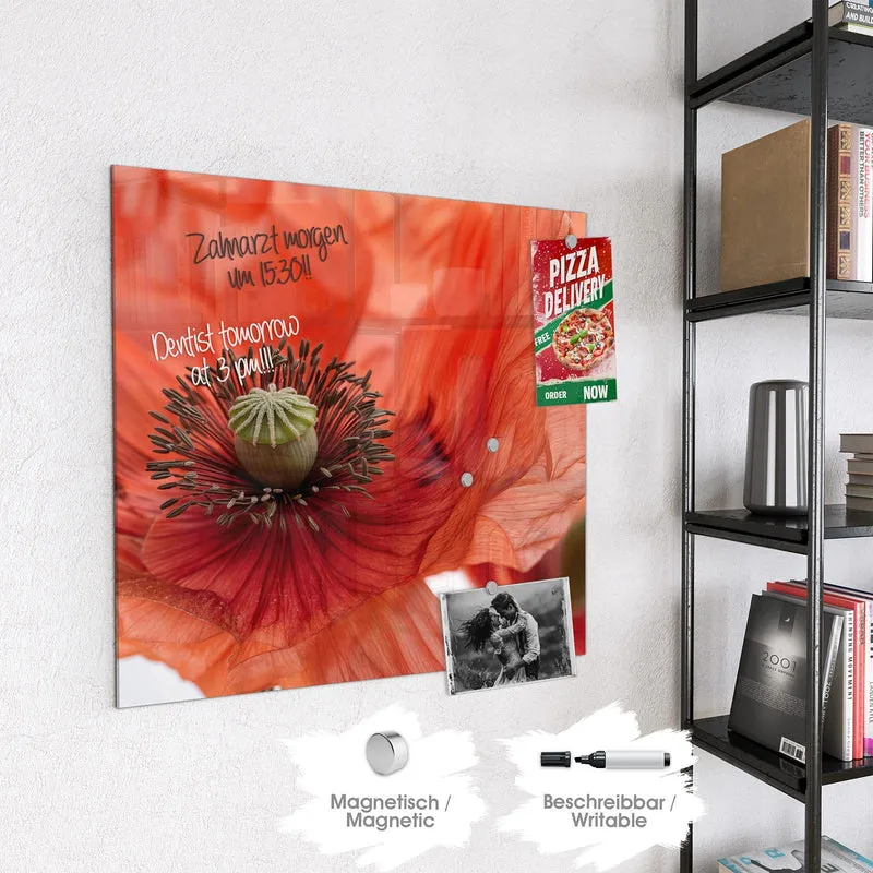 Magnettafel - Mohnblüten
