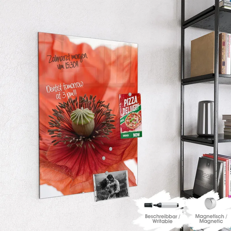 Magnettafel - Mohnblüten