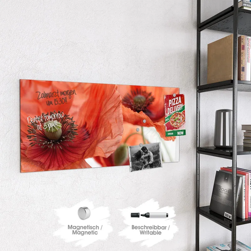 Magnettafel - Mohnblüten