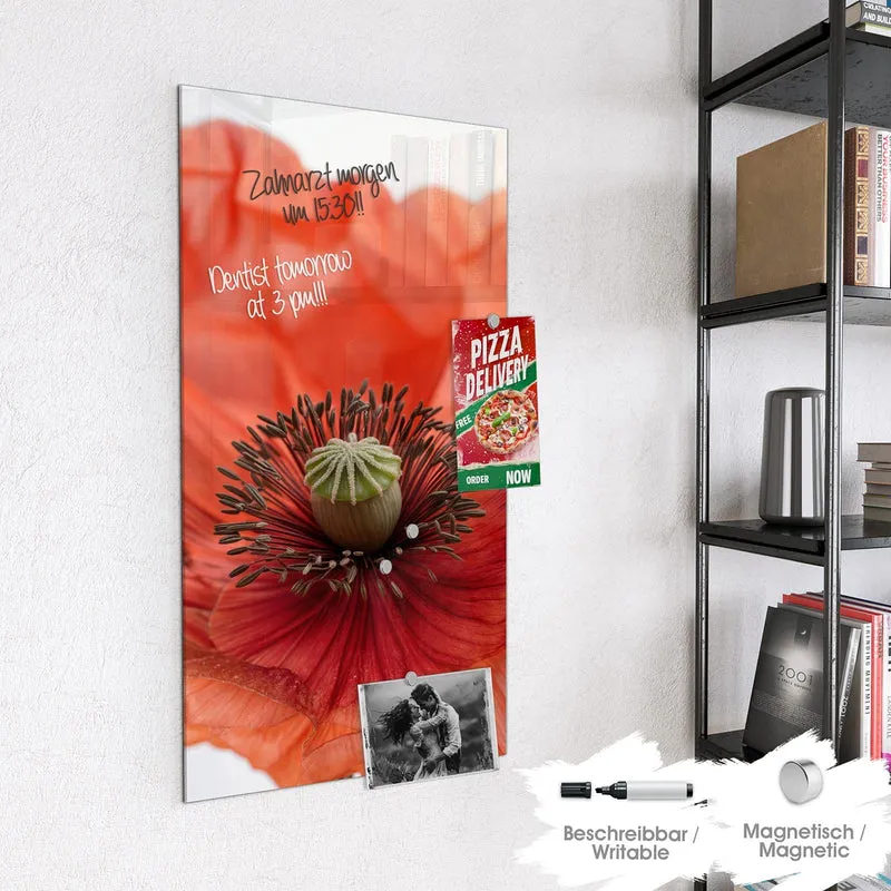 Magnettafel - Mohnblüten