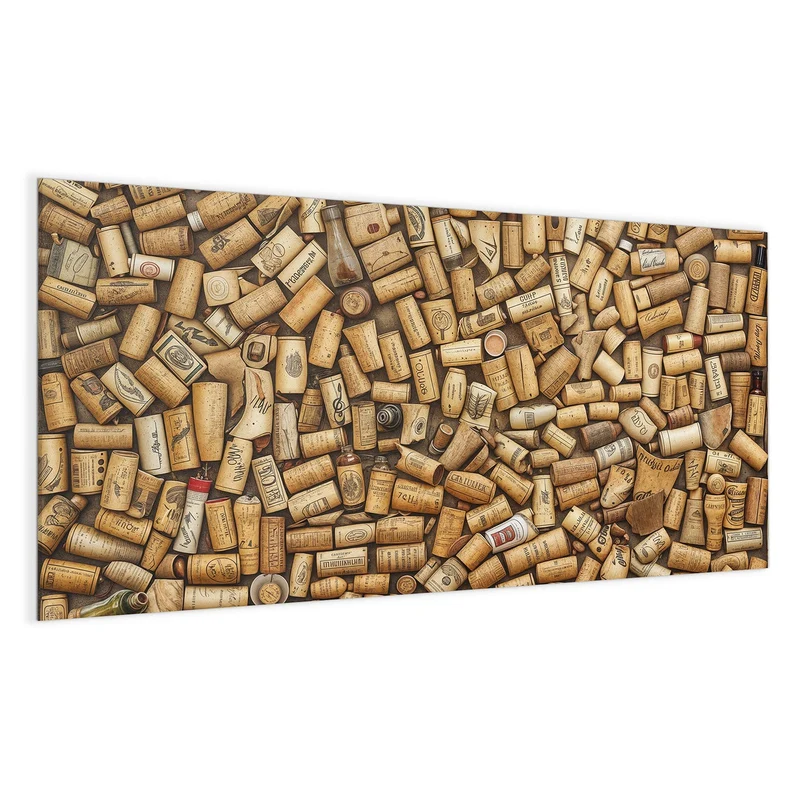Magnettafel - Weinkorken von oben