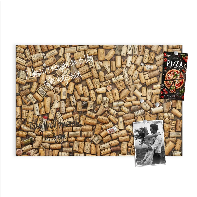 Magnettafel - Weinkorken von oben