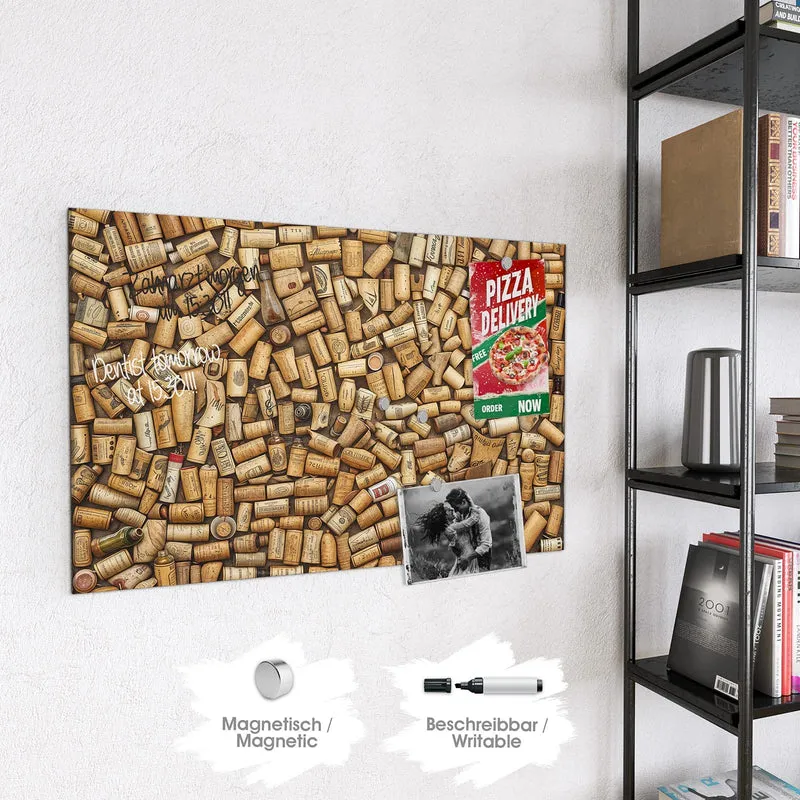 Magnettafel - Weinkorken von oben