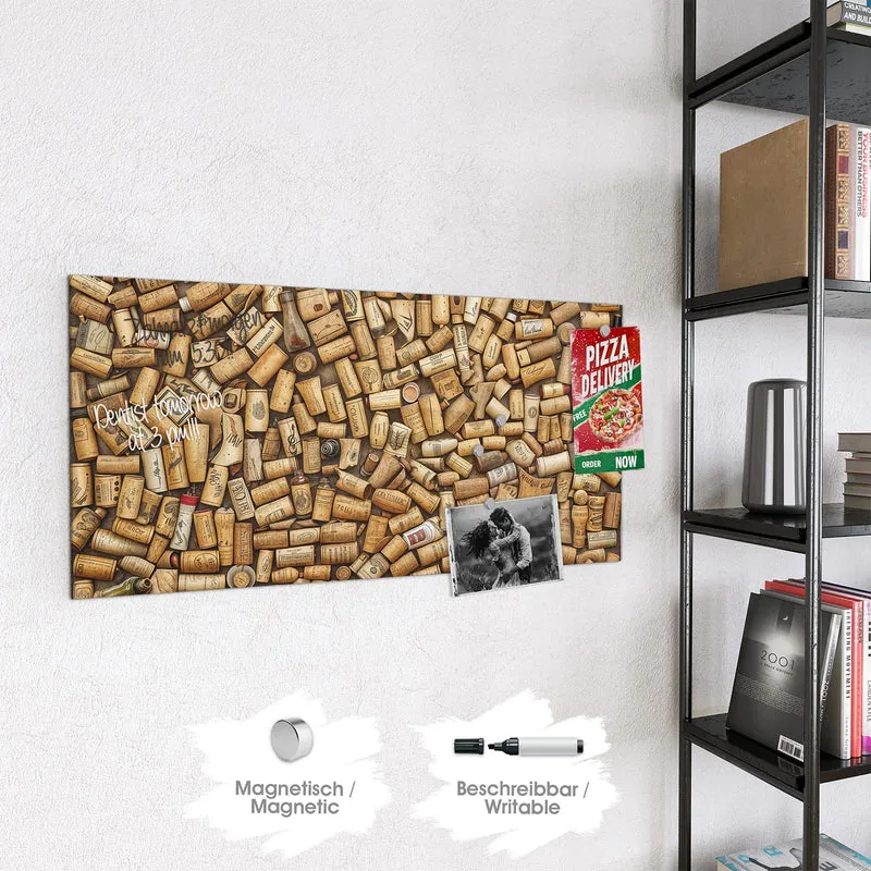 Magnettafel - Weinkorken von oben