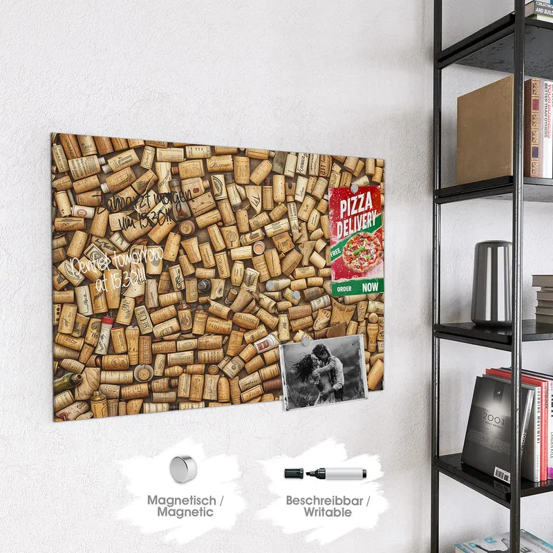 Magnettafel - Weinkorken von oben