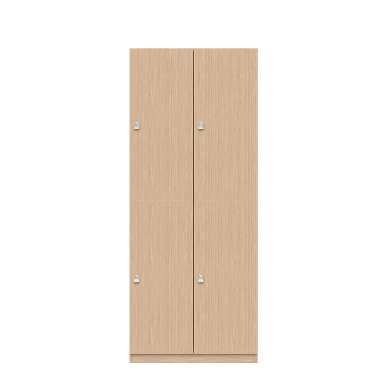 Garderobenschrank Pren | mit 2 Abteilen mit je 2 Fächern übereinander, je Fach 1 Kleiderstange | H 1970 x B 800 x T 500mm