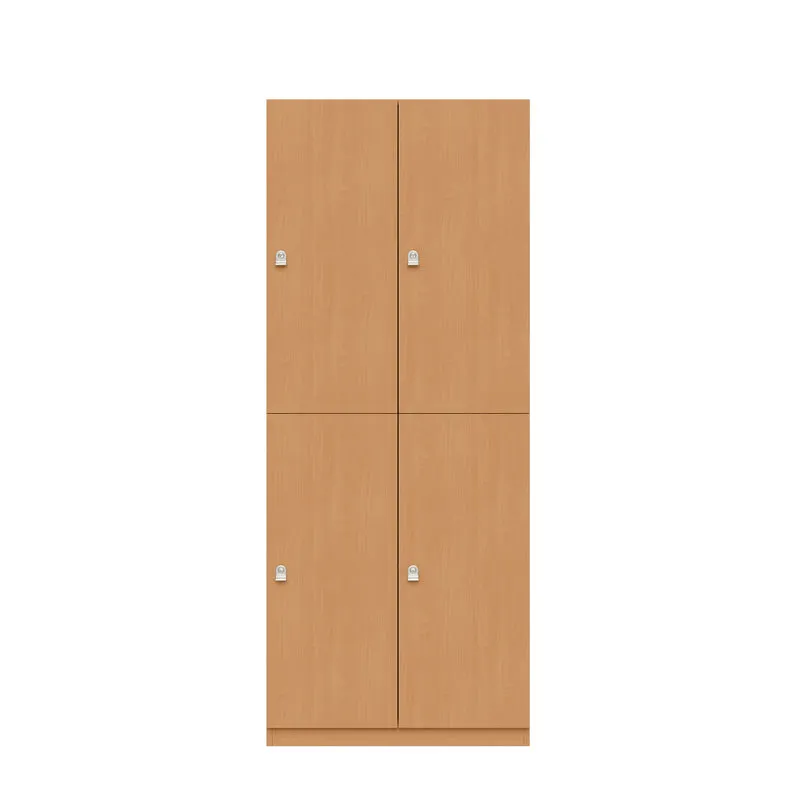 Garderobenschrank Pren | mit 2 Abteilen mit je 2 Fächern übereinander, je Fach 1 Kleiderstange | H 1970 x B 800 x T 500mm
