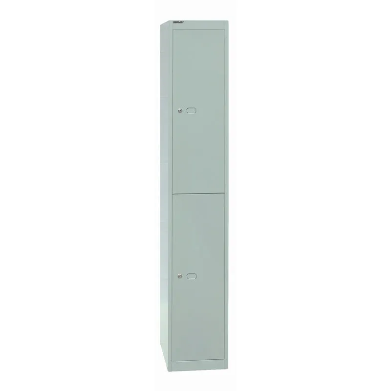 Garderobenschrank Office | 2 Fächer mit je 1 Kleiderhaken, Tiefe 457 mm
