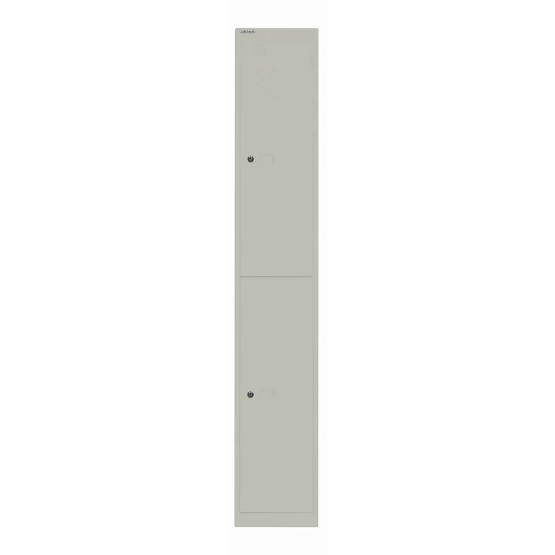 Garderobenschrank Office | 2 Fächer mit je 1 Kleiderhaken, Tiefe 305 mm