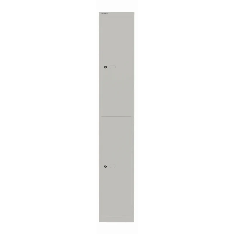 Garderobenschrank Office | 2 Fächer mit je 1 Kleiderhaken, Tiefe 305 mm