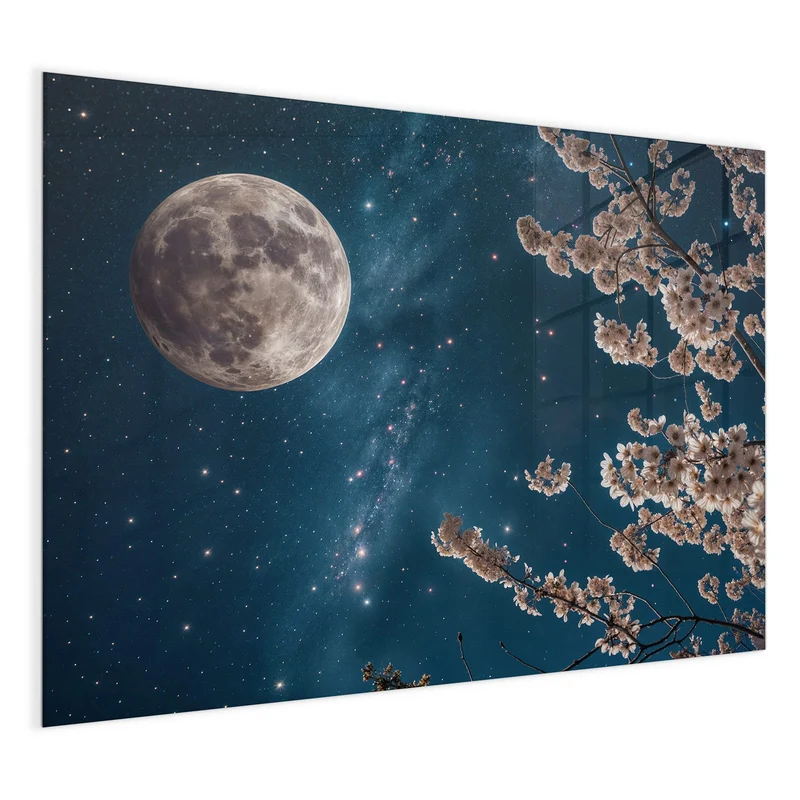 Magnettafel - Blüten unter Sternen