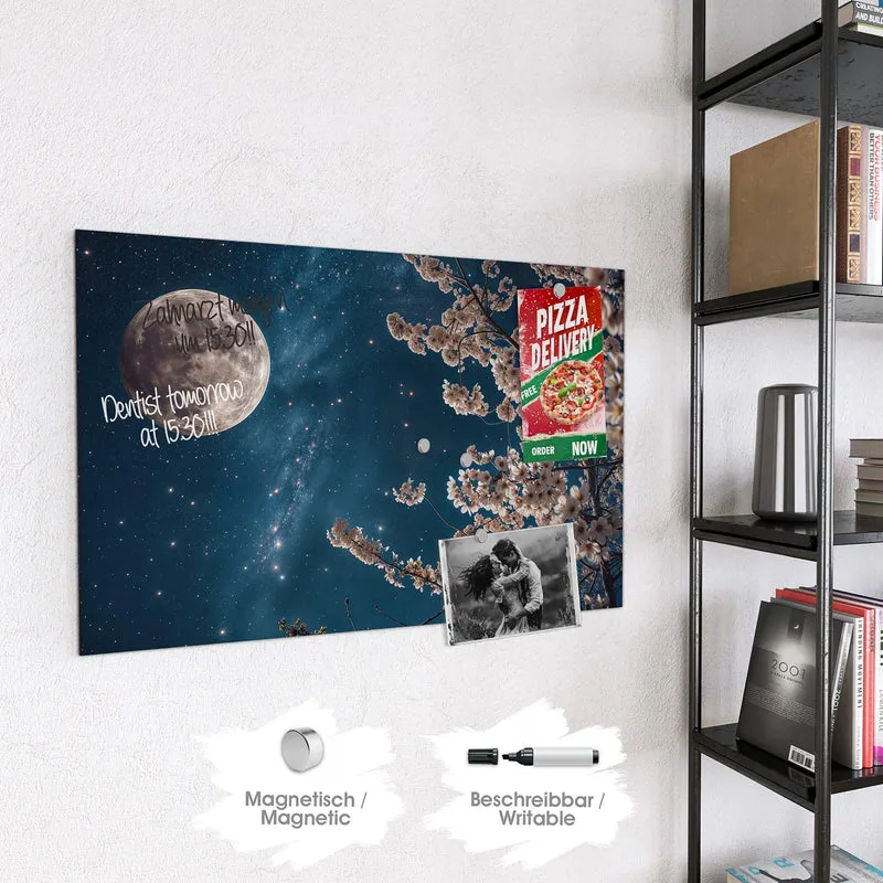 Magnettafel - Blüten unter Sternen