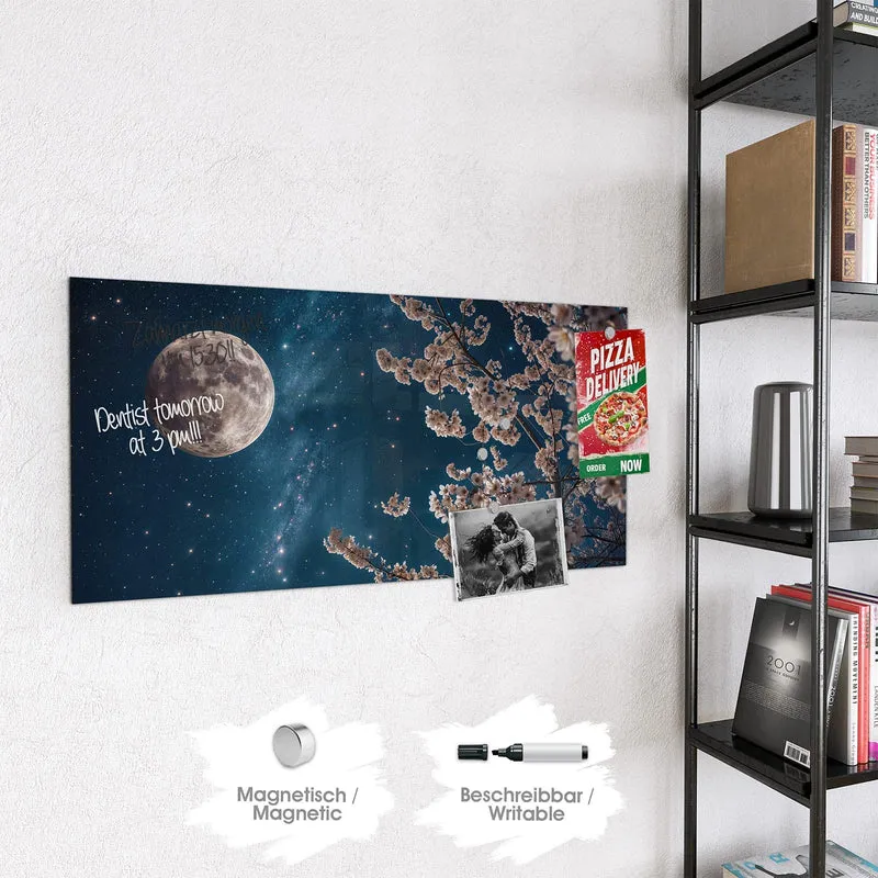 Magnettafel - Blüten unter Sternen