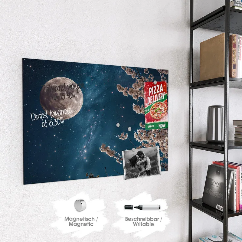 Magnettafel - Blüten unter Sternen