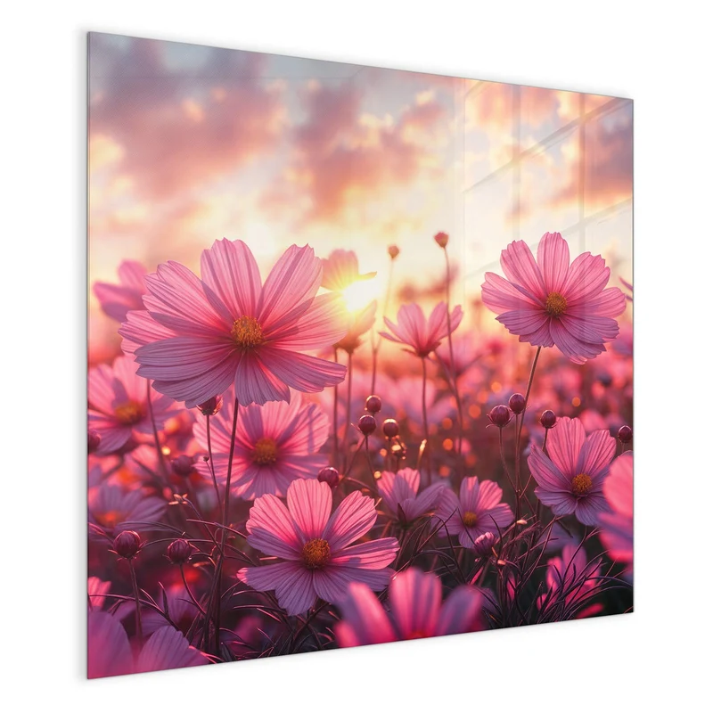 Magnettafel - Cosmeen im Abendlicht