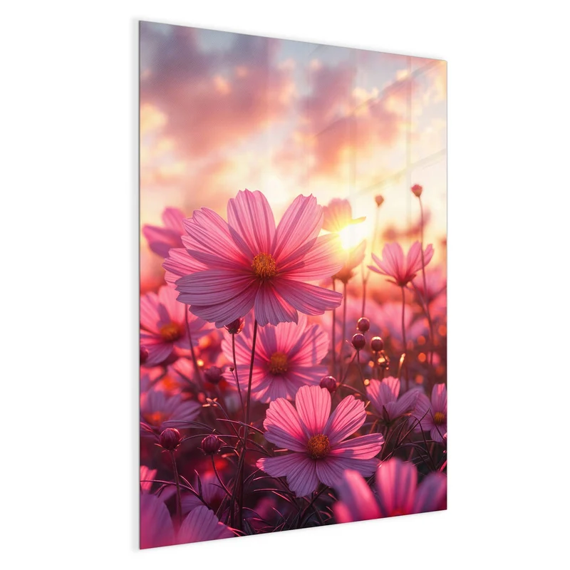 Magnettafel - Cosmeen im Abendlicht