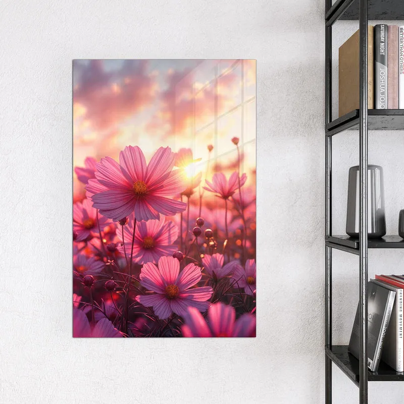 Magnettafel - Cosmeen im Abendlicht