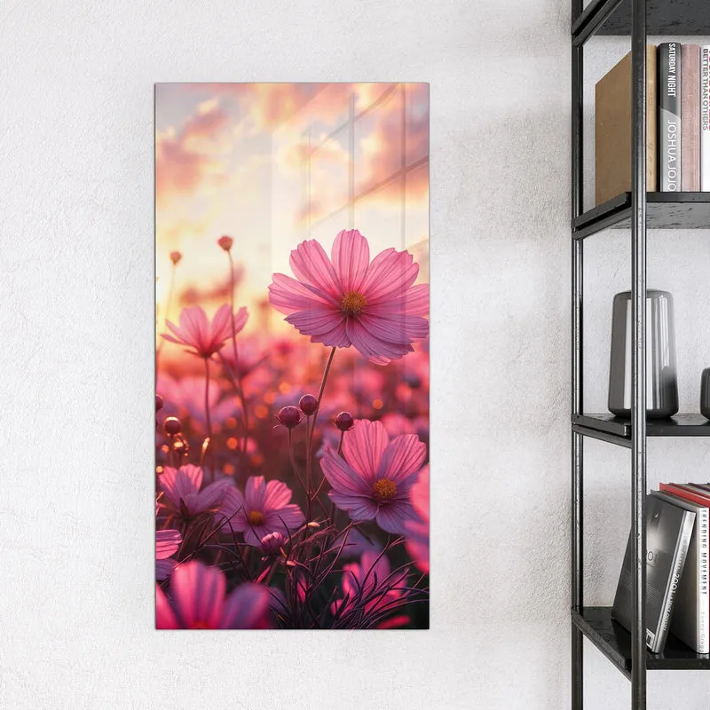 Magnettafel - Cosmeen im Abendlicht