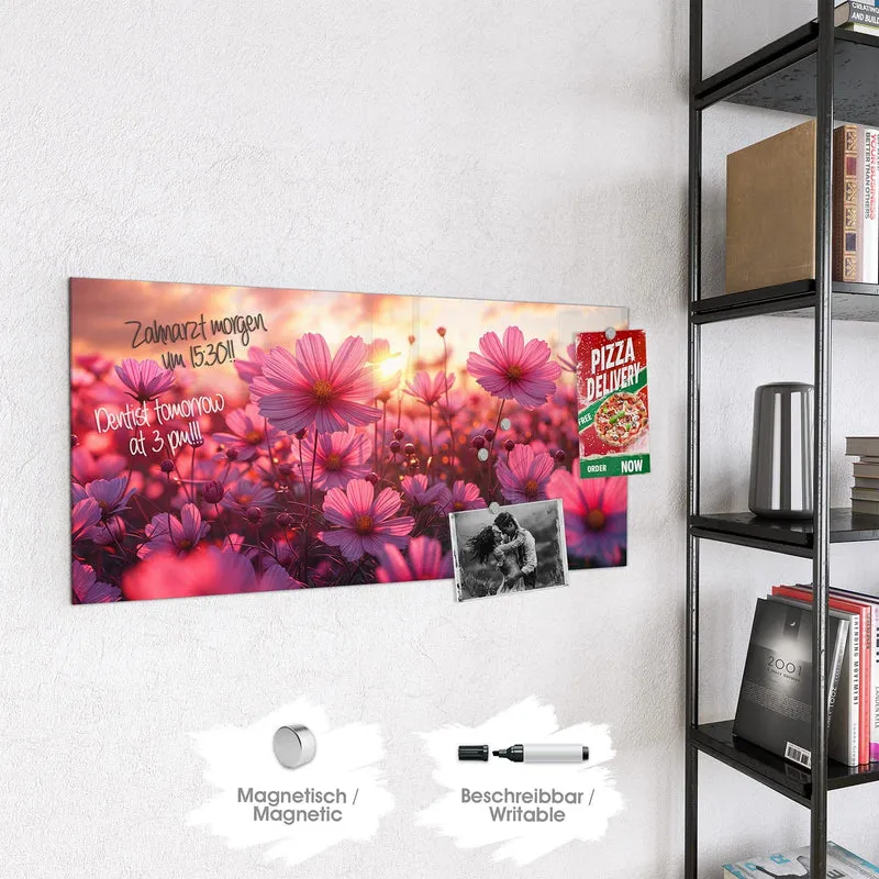 Magnettafel - Cosmeen im Abendlicht