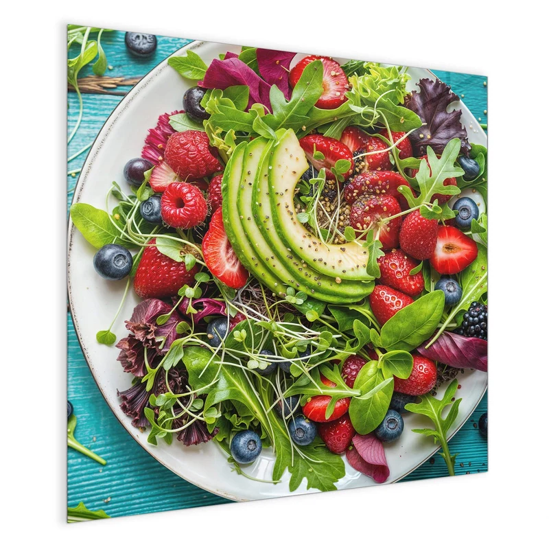 Magnettafel - Salat mit Beeren