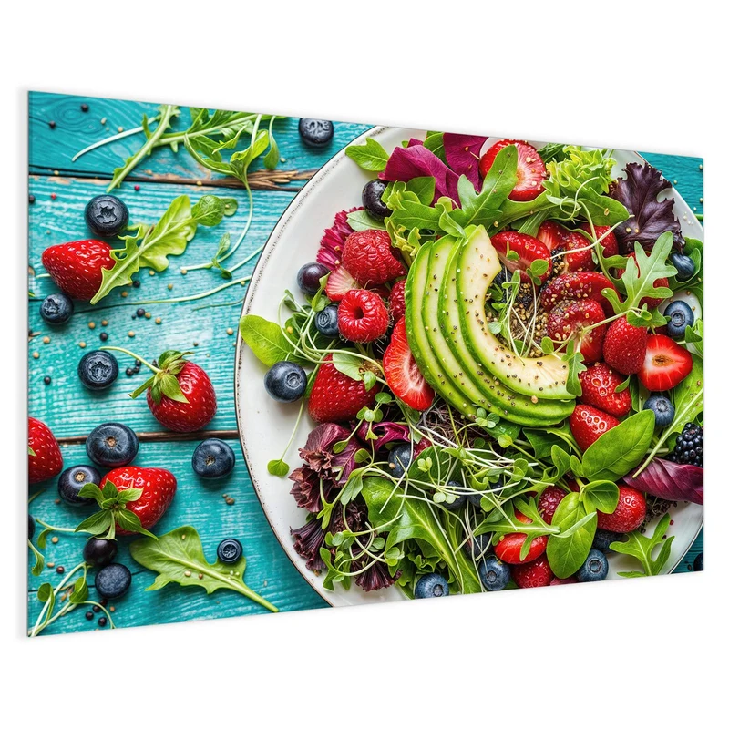 Magnettafel - Salat mit Beeren